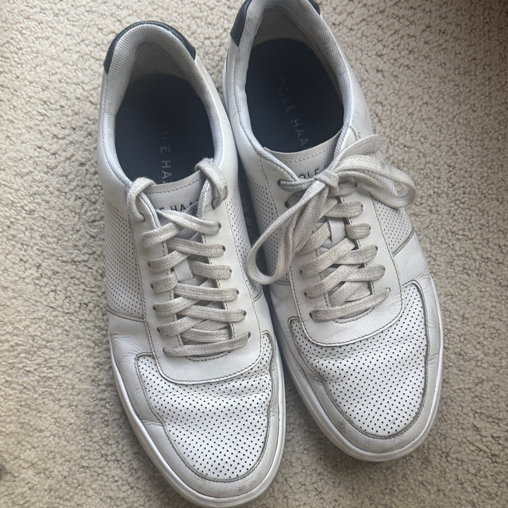 Cole Haan Men's Off-White Perforated Sneakers